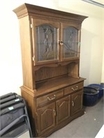 2 pc lighted hutch, 48x18x79, bring help to load