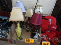 5 Handmade Lamps 14" to 18"