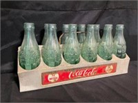 Vintage 12 Bottle Aluminum-Metal Coca-Cola Bottle