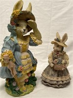 Easter bunny figures  12" and 8"