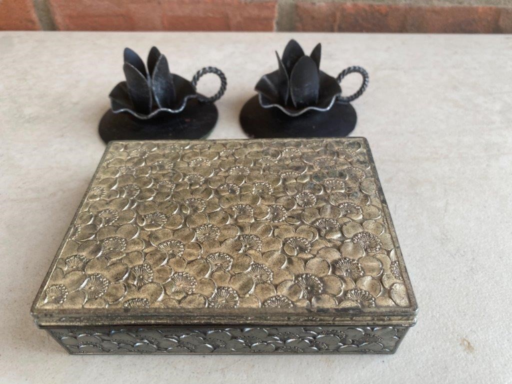 Keepsake Box & Candle Holders