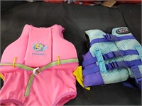 2 Child's Life Preservers -Swimsuit Preserver -