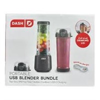 Dash 16oz Portable USB Blender Bundle (Gray)