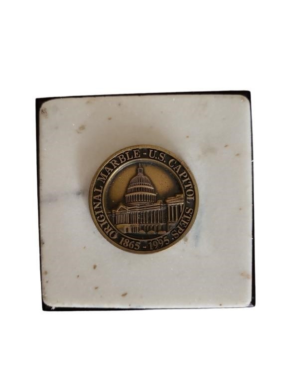 Vintage 4" Original Marble of US Capitol Steps