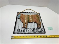 Farm Fresh Milk Metal Wall Decor