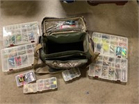 Plano tackle bag with assorted tackle