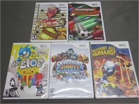 Lot of 5 Nintendo Wii Games Blob Skylanders