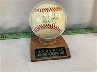 Nolan Ryan signed baseball