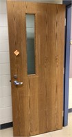 35.5" x 83" windowed wood commercial door