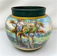 Antique Hand-Painted Porcelain Vase 7" tall