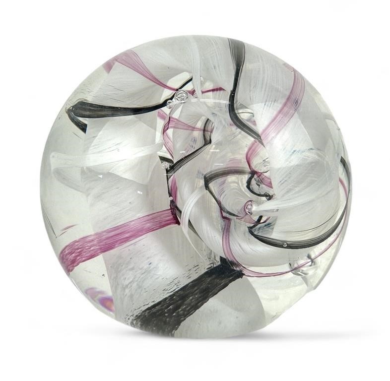 Caithness "Ribbons"  Art Glass Paperweight