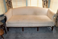 Sofa with ivory upholstery 77.5"