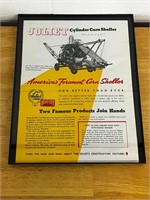 Joliet cylinder corn sheller advertisement framed