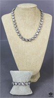 Stella & Dot Vintage Crystal Necklace/Bracelet Set