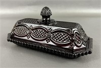 Vintage Cape Cod Ruby Red Covered Butter Dish