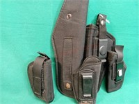 5 Assorted nylon holsters. One Uncle Mike's size