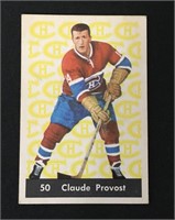 1961 Parkhurst Hockey Card Claude Provost