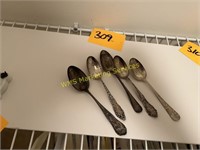 5 Sterling Spoons - Fostoria