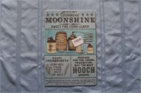 "Uncle Abe's Genuine Moonshine" Tin Sign