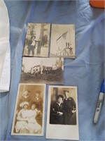 Group of vintage black & white postcards