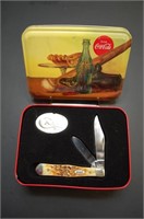 Case Coca Cola Commemorative Pocket Kniife in Tin