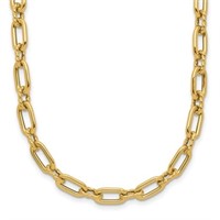 14K Polished and Twisted Fancy Toggle Necklace