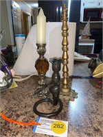 CANDLE STICK AND PAPER TOWEL HOLDER