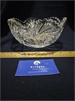 Vintage 8" Cut Crystal Fruit Bowl