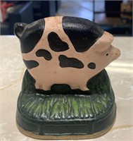 Cast Iron Pig Door stop