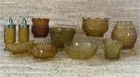 Vintage Amber Glass Grouping