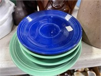 STACK OF 4 FIESTA SAUCERS OR PLATES