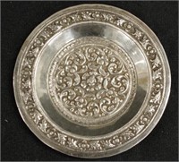 Indian Kutch silver pin dish