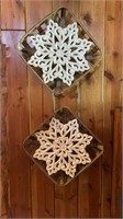 Snowflake basket hanging wall decorations, lot of