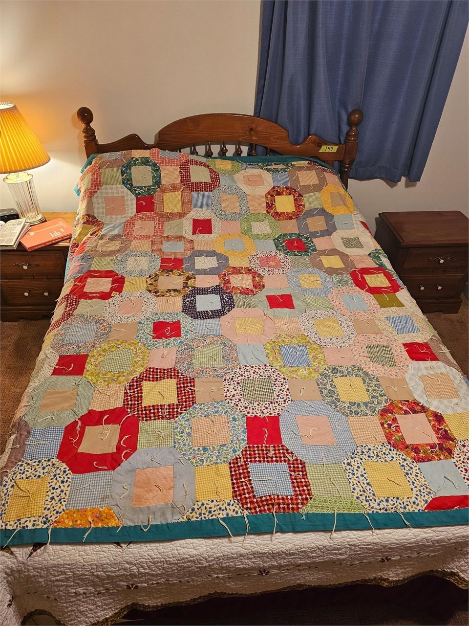 85x69" Antqiue hand stitched quilt
