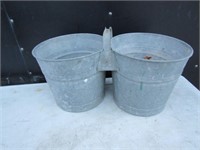 galvanized twin buckets