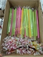 1.5 Boxes of 10" Plastic Straws