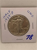 1939-P Walking Lib Half Unc+