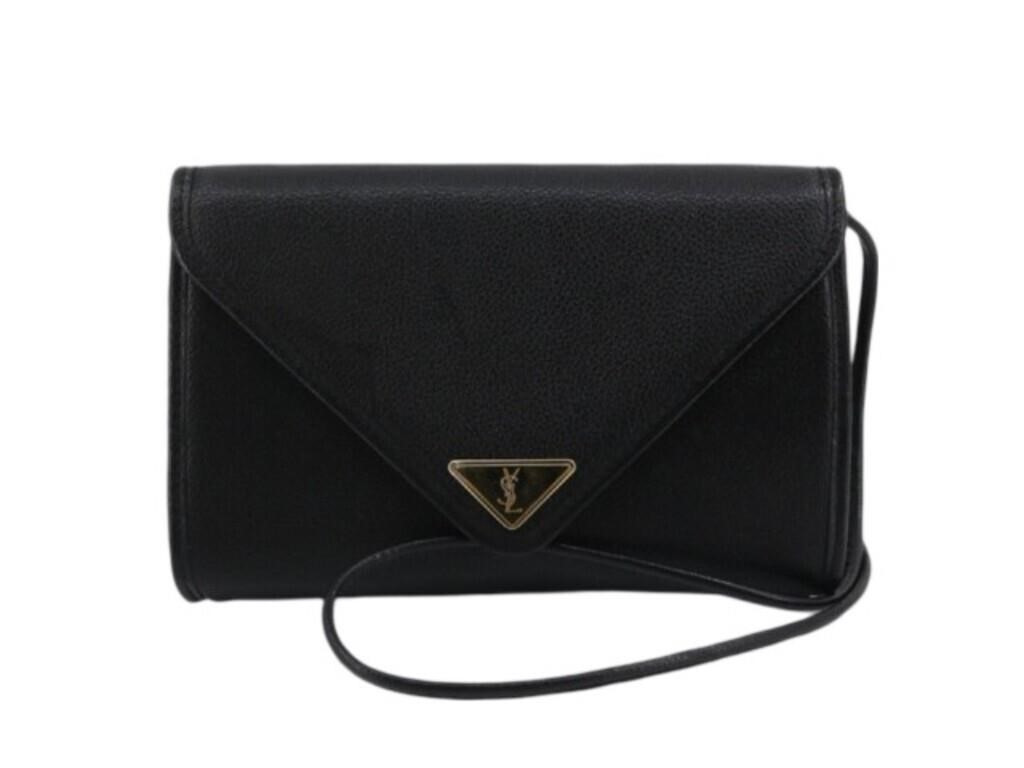 Yves Saint Laurent Black Leather Shoulder Bag