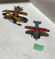 Vintage toy, airplanes wind up