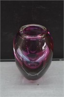 Murano Faceted Vase Sommerso Glass