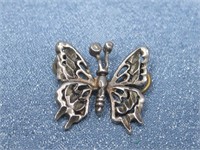 Sterling Silver Tested Butterfly Pin