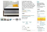 W5303  S SECRETLAND King Mattress 12 Inch Gray