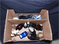 Box of Avon Bottles and Other Random Stuff