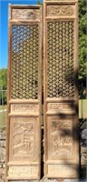 Pair Ancient Chinese Door Panels 126" x 20" Each
