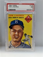 1954 Topps PSA 7 Tommy Lasorda RC HOF Dodgers