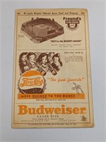 1950 StL Browns Official Score Card & Program mks