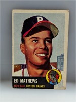 1953 Topps #37 Eddie Mathews HOF Milwaukee Braves
