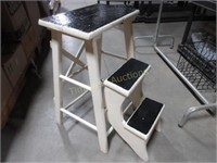 Older wooden folding step stool