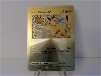 Pokemon Card Rare Gold Pikachu V