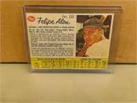 1962 Post Cereal Felipe Alou #133 Baseball Card